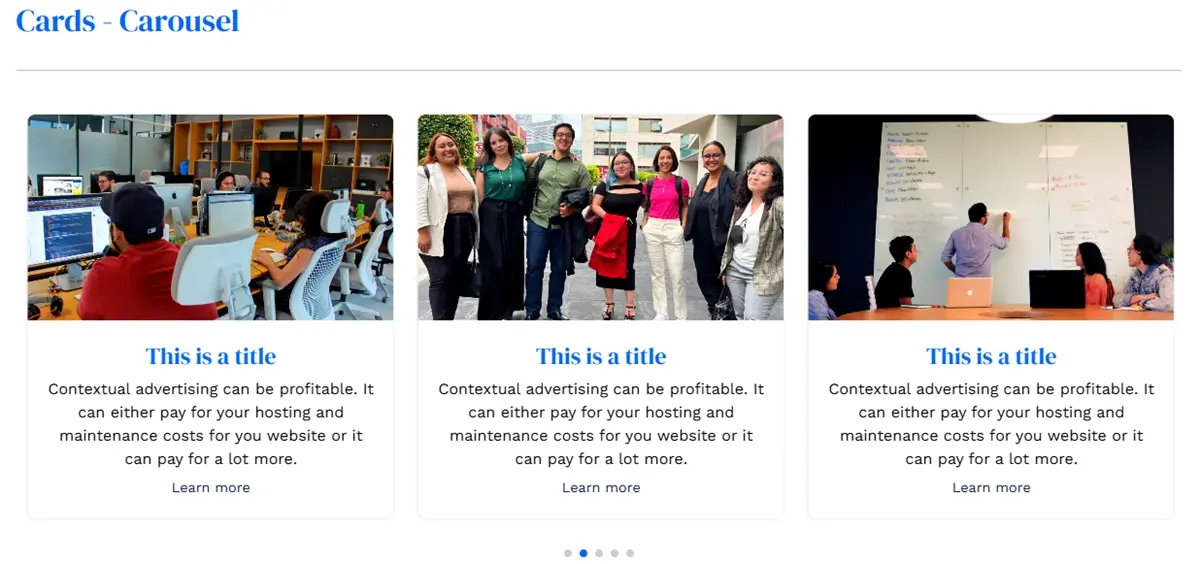 Cards Carousel Cards Carousel