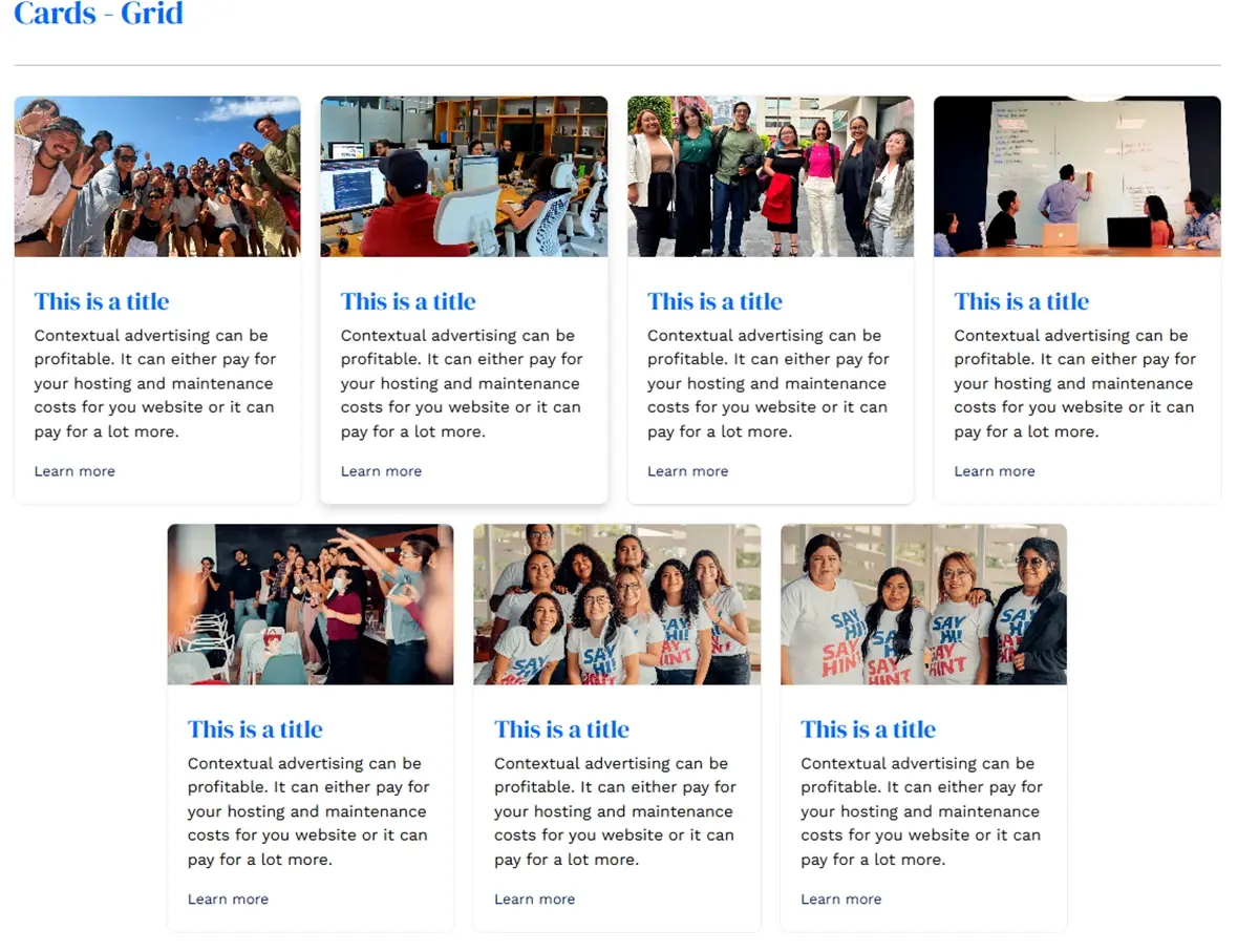 Cards Grid Cards Grid