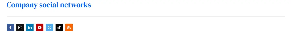 Company social networks Company social networks