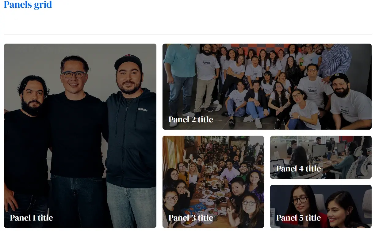 Panels Grid Panels Grid