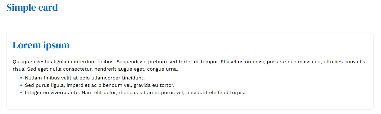 Simple Card Simple Card