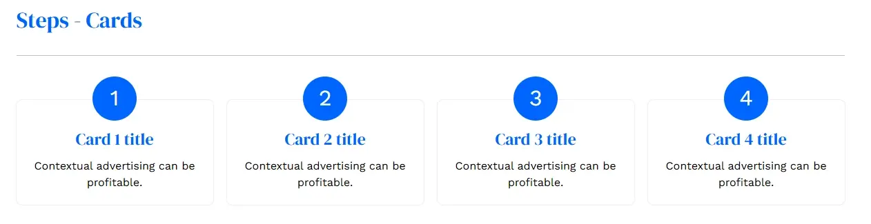 Steps Card Steps Card