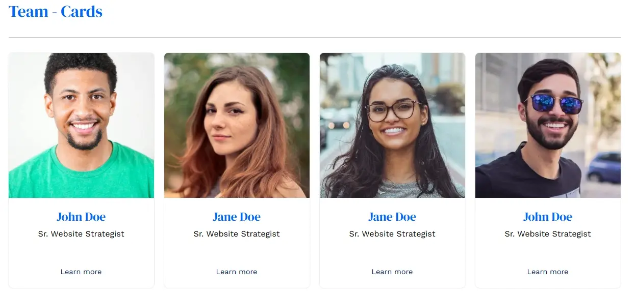 Team Cards Team Cards